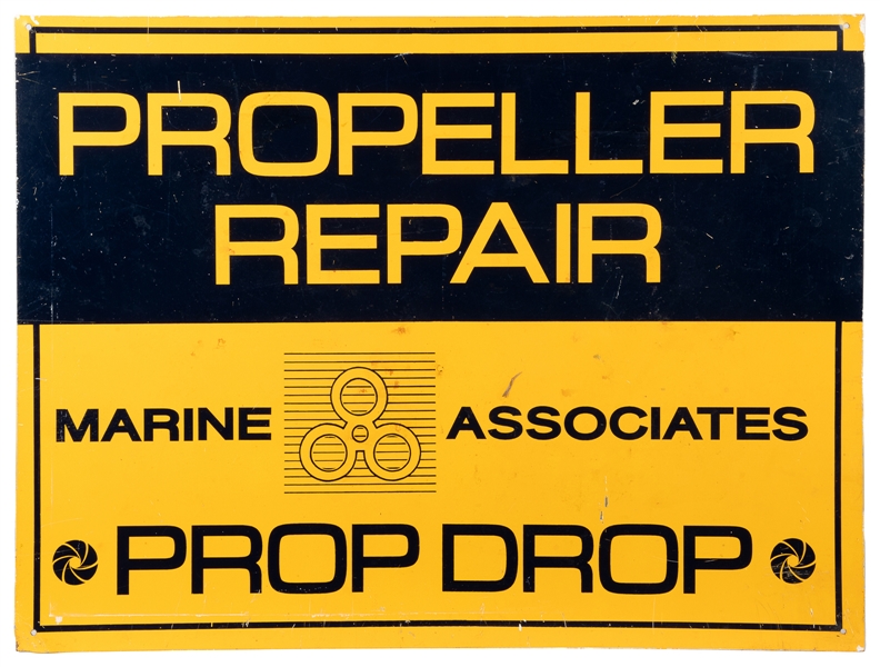  Marine Associates “Propeller Repair / Prop Drop” Metal Sign...