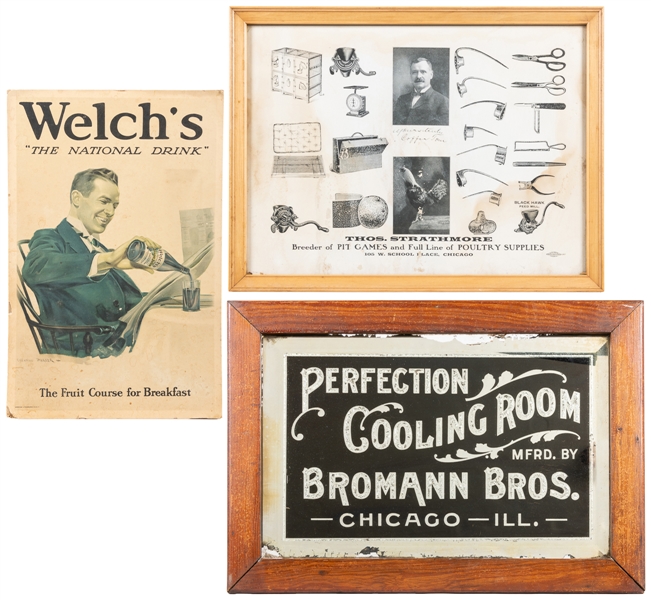  Three Advertising Signs. Cooling Room / Brohman Bros., toge...