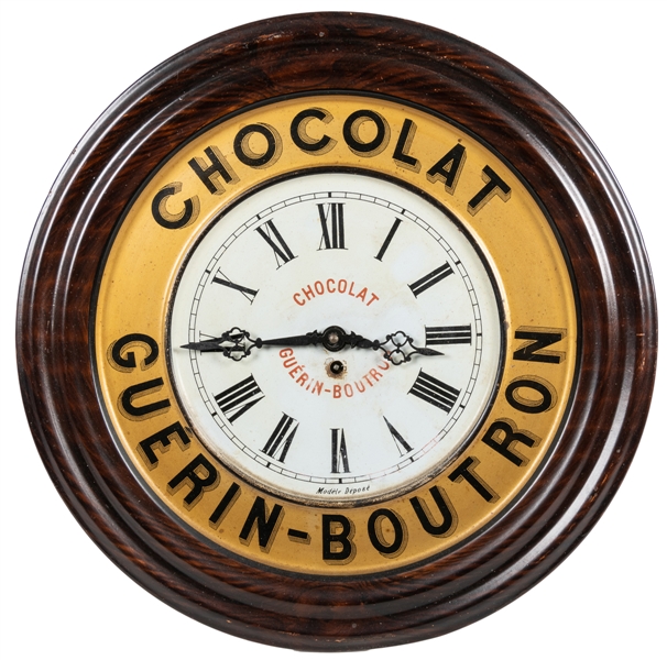  Chocolat Guerin-Boutron Advertising Clock. France, ca. 1900...