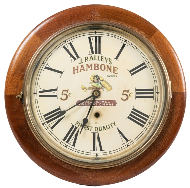  J.P. Alley’s Hambone Sweets Advertising Clock. Wall clock w...