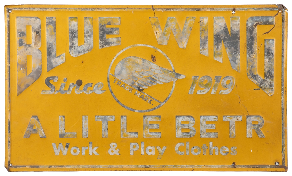  Blue Wing “A Litle Betr Work & Play Clothes” Painted Metal ...