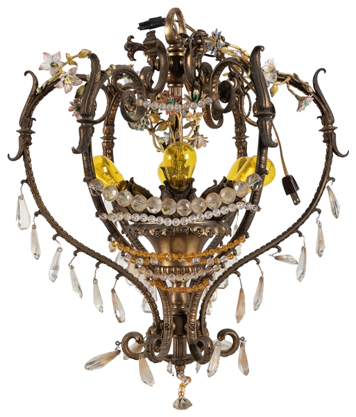  Theater Chandelier. [N.p., n.d., ca. 1920s-30s]. Rococo-sty...