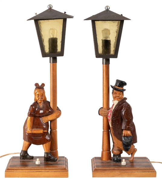  After GRIESBAUM, Karl. Pair of Tavern Lamps. Germany: Gries...