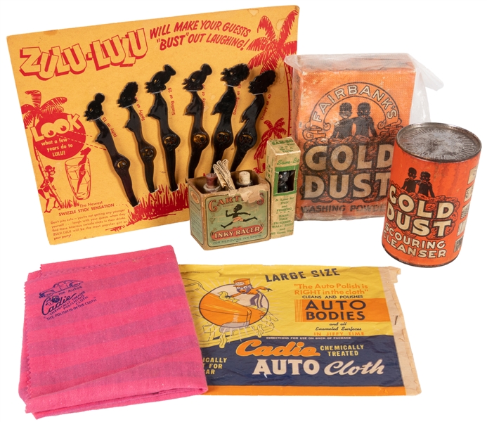  [AFRICAN-AMERICANA]. Group of 6 Products With Stereotypical...