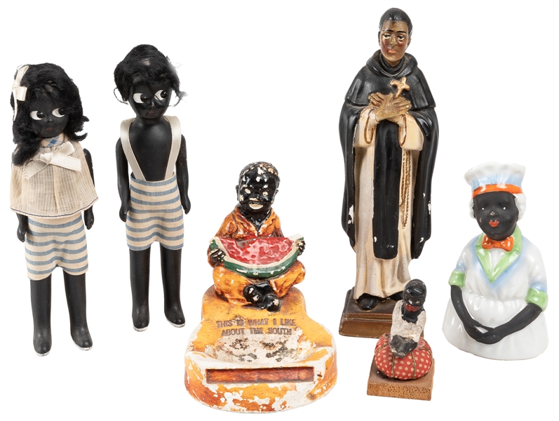  [AFRICAN-AMERICANA]. Group of 6 Plaster or Ceramic Figurine...