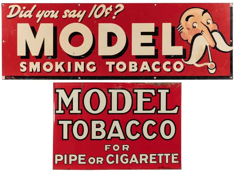  Two Model Smoking Tobacco Signs / Did you say 10¢? / For pi...