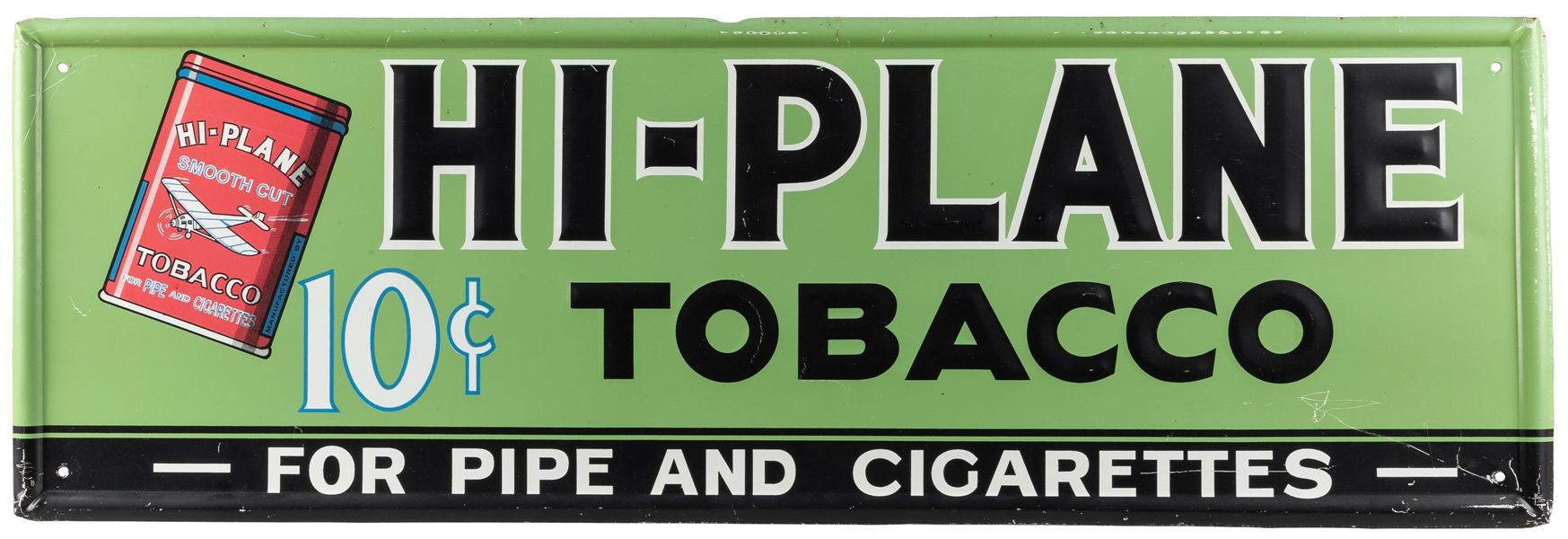  Hi-Plane Tobacco Sign / For Pipe and Cigarette. Embossed si...