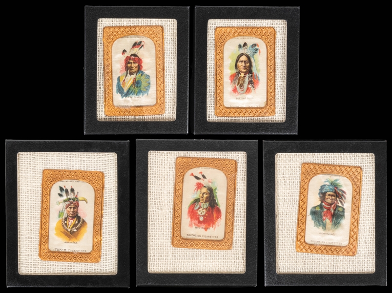  Sovereign Cigarettes Tobacco Silks (6). Circa 1910. Group o...