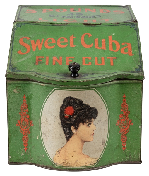  [TOBACCO]. “Sweet Cuba Fine Cut 5 Pounds Light” Lithographe...