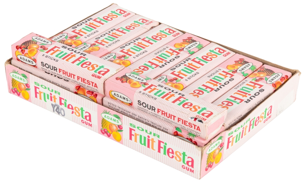  Adams Sour Fruit Fiesta Gum in Original Box. Circa 1960s. F...