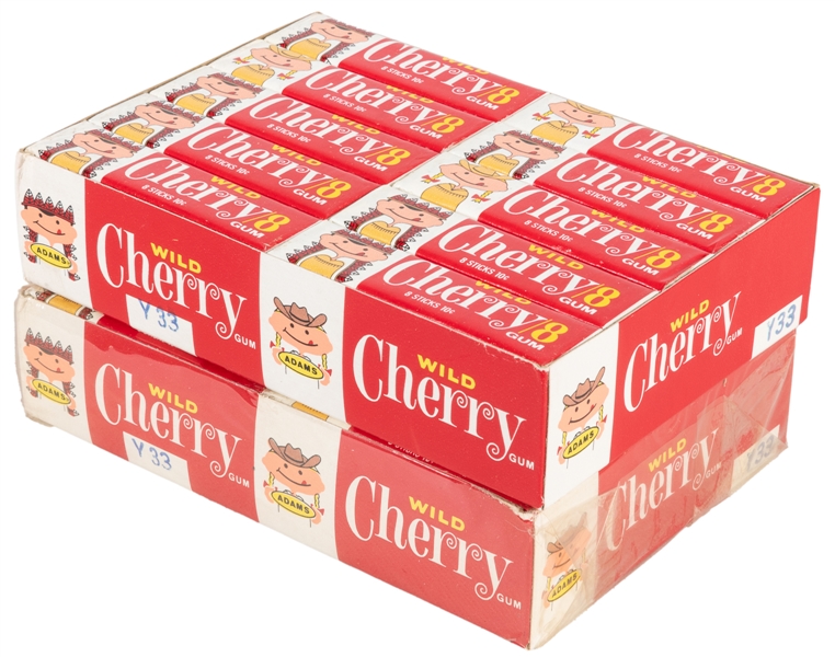  Adams Wild Cherry Gum. Two Full Boxes. Circa 1960s. Two ful...