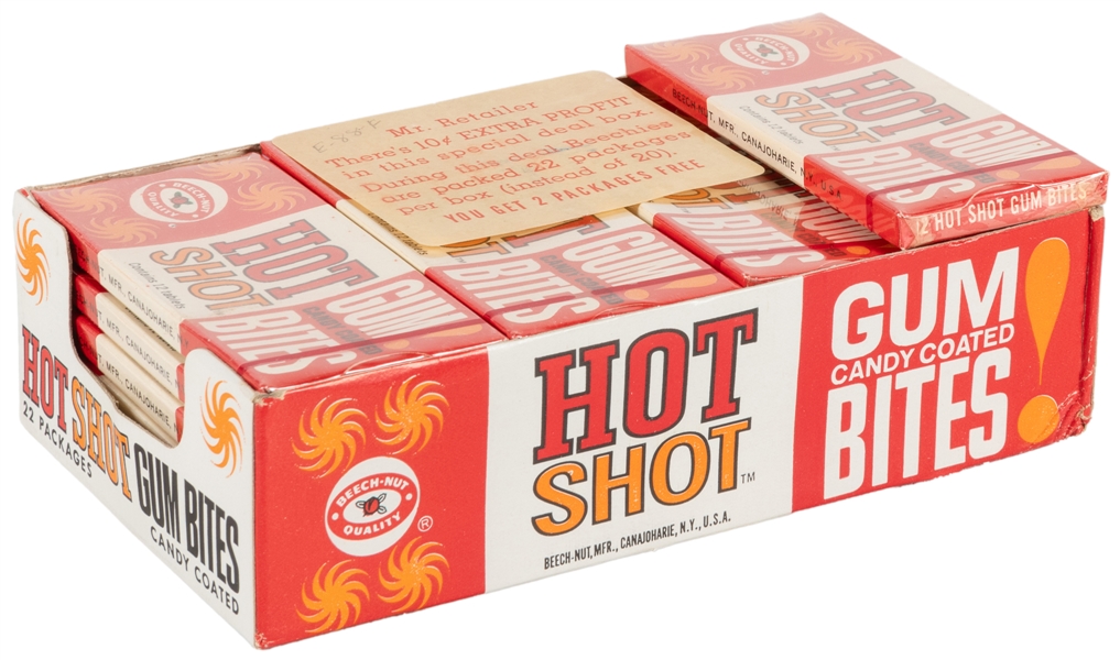  Beech-Nut Hot 5 Cent Shot Gum Bites in Original Box. Circa ...