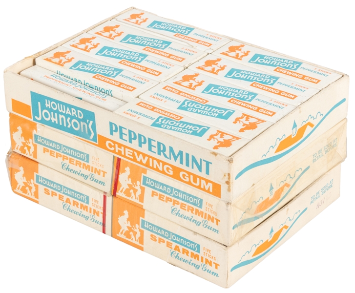  Howard Johnson’s Spearmint / Peppermint Gum. Three Boxes. Q...