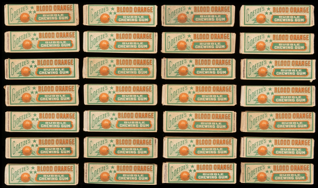  Goetze’s Blood Orange Bubble Chewing Gum. Lot of 61 Package...