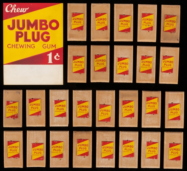  Jumbo Plug Chewing 1 Cent Gum Lot and Partial Box. New York...