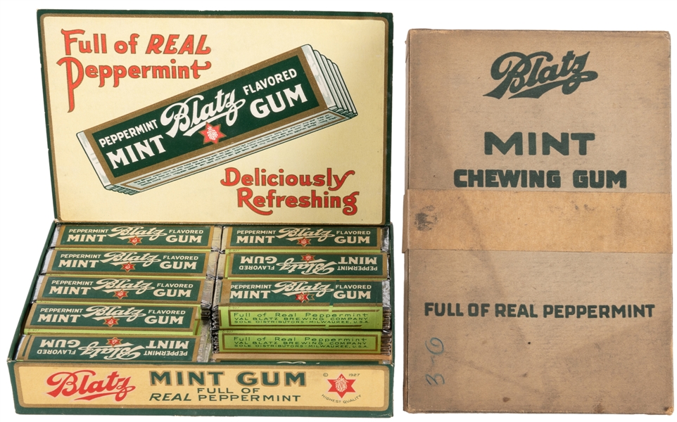  Blatz Peppermint 5 Cent Gum in Original Box. Milwaukee: Val...