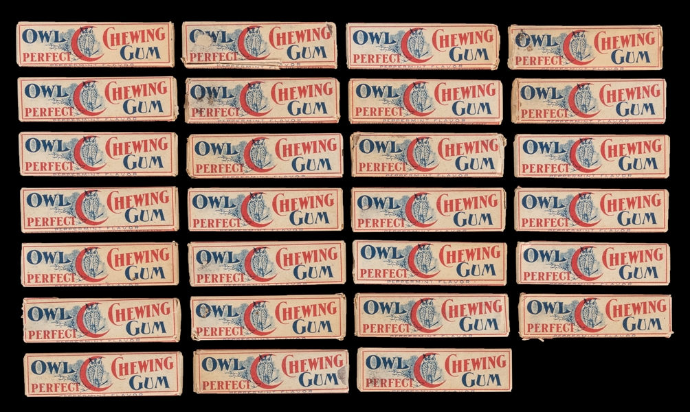  Owl Chewing Gum Lot (27 Packages). Baltimore Chewing Gum Co...