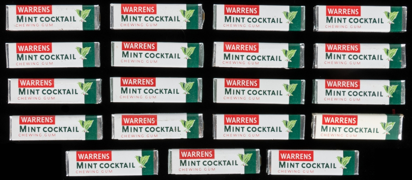  Warren’s Mint Cocktail Lot of Chewing Gum (19 Packages). Bo...