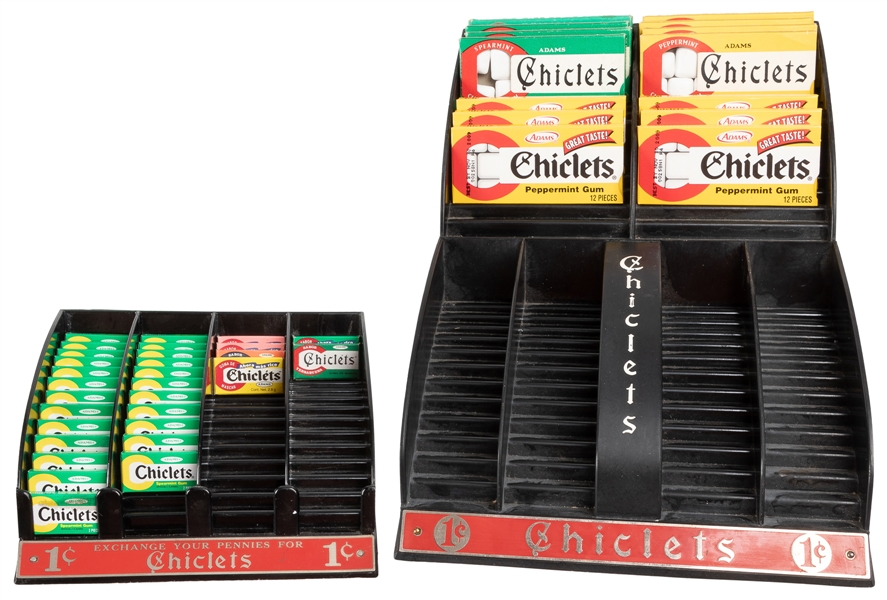  [GUM]. Pair of Chiclets Gum Countertop Displays. [N.p., ca....