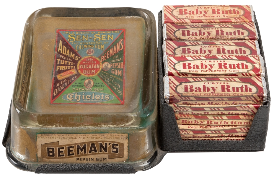  [GUM]. Beeman’s Pepsin Gum Countertop Display Plus Packs of...