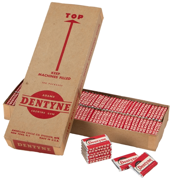  [GUM]. Original Box of 100 Refill Packages of Adams “Dentyn...