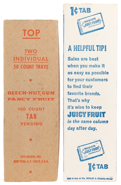  [GUM]. Original Box of Nearly 75 Refill Packages of Beech-N...