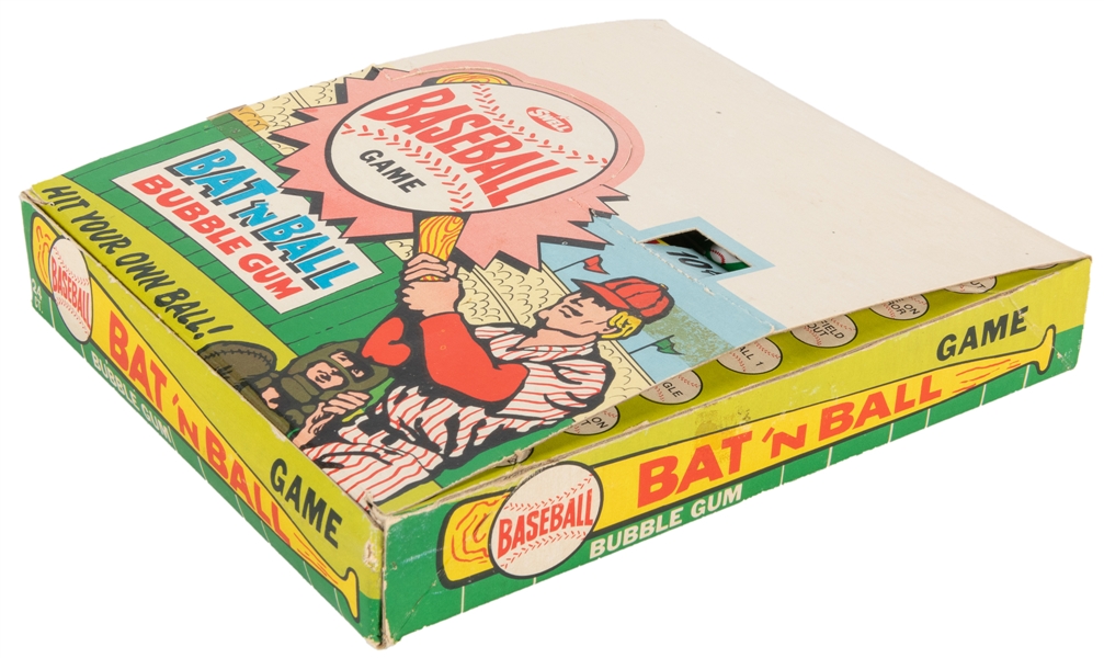  [GUM]. Original Box of “Baseball Game Bat ‘n Ball Bubble Gu...