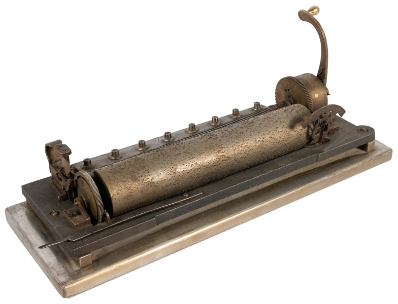  Antique 10-Tune Cylinder Music Box. [Swiss], ca. late ninet...