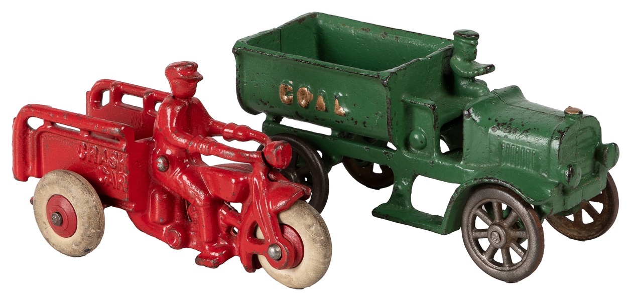  Two Hubley Cast Iron Toys. [Hubley, ca. 1930s.] Two cast ir...