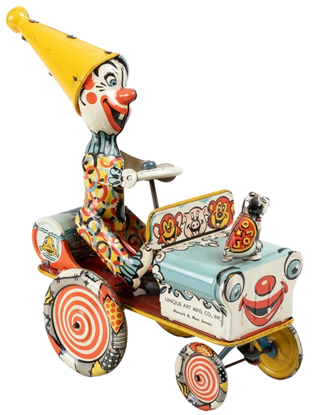  Unique Art “Artie & Jojo” Clown Windup Car. Newark: Unique ...