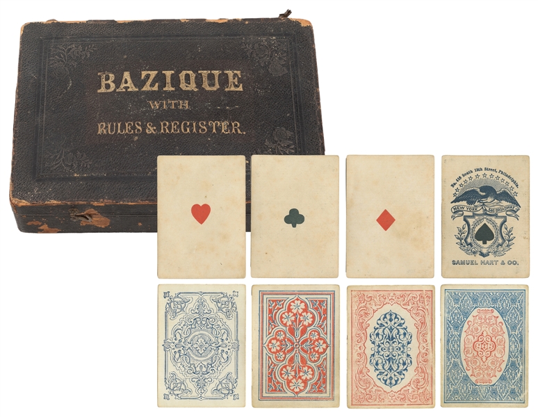  Samuel Hart & Co. Bezique Set of Four Decks. New York, ca. ...