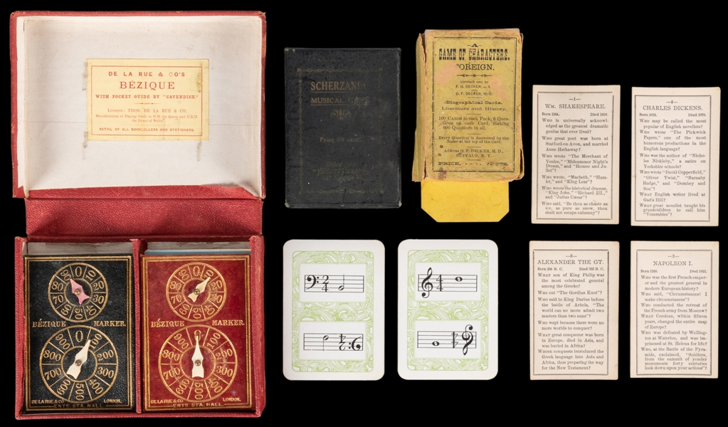  [CARD GAMES]. De La Rue Bezique Cased Set. London: Thos. De...