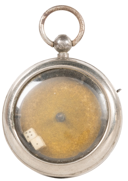  Dice Pocket Watch Game. Circa early twentieth century. A fl...