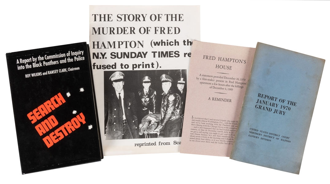  Hampton, Fred (subject). Group of 4 Books on the Murder of ...