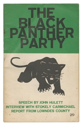  Hulett, John and Carmichael, Stokely. The Black Panther Par...