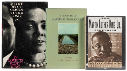  King, Coretta Scott. Three First or Early Signed Books by C...