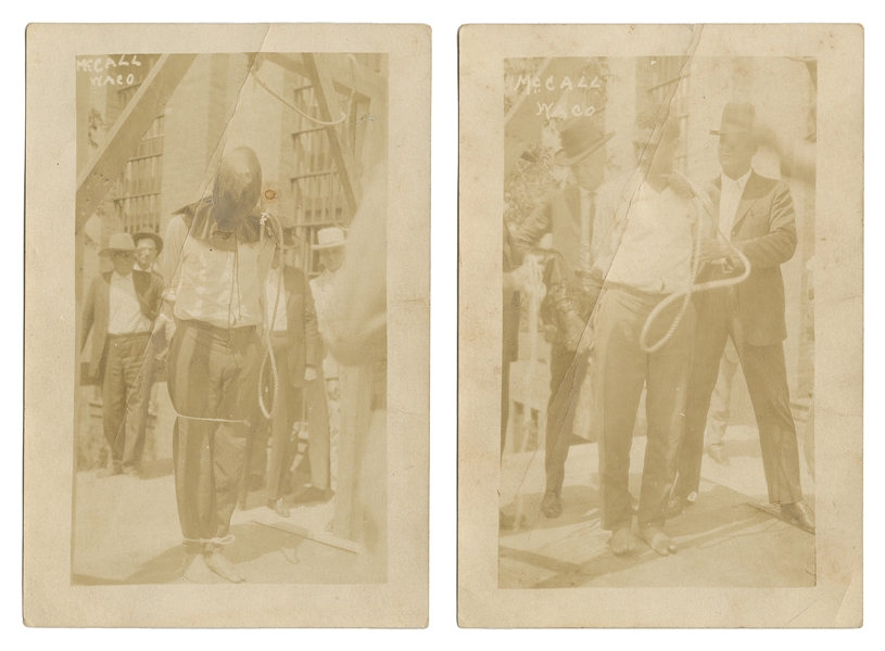  [Mitchell, Roy, subject]. Pair of Souvenir Photographs of t...