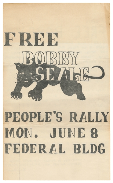  [POSTERS]. Free Bobby Seale People’s Rally, Mon. June 8, Fe...