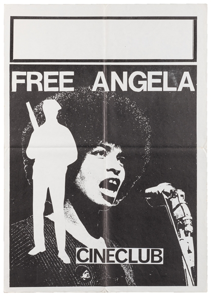  [POSTERS]. Free Angela / Cine Club. [N.p., ca. 1970s]. Rare...