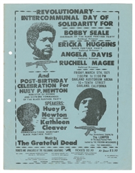  [Seale, Bobby, Davis, Angela, et al.] Handbill: “Revolution...