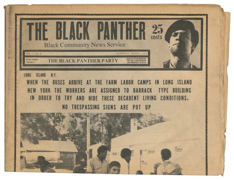  Group of 3 Rare Ephemera Items Related to The Black Panther...