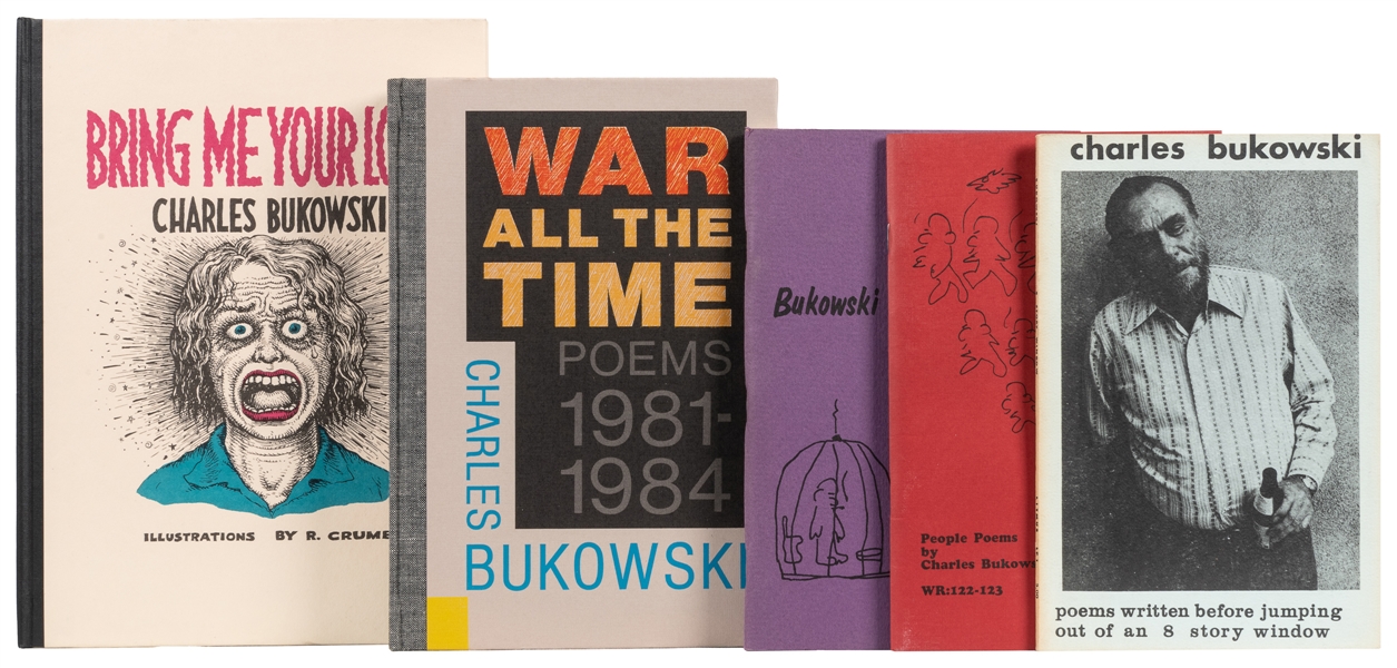  Bukowski, Charles. Collection of 5 First and Early Editions...