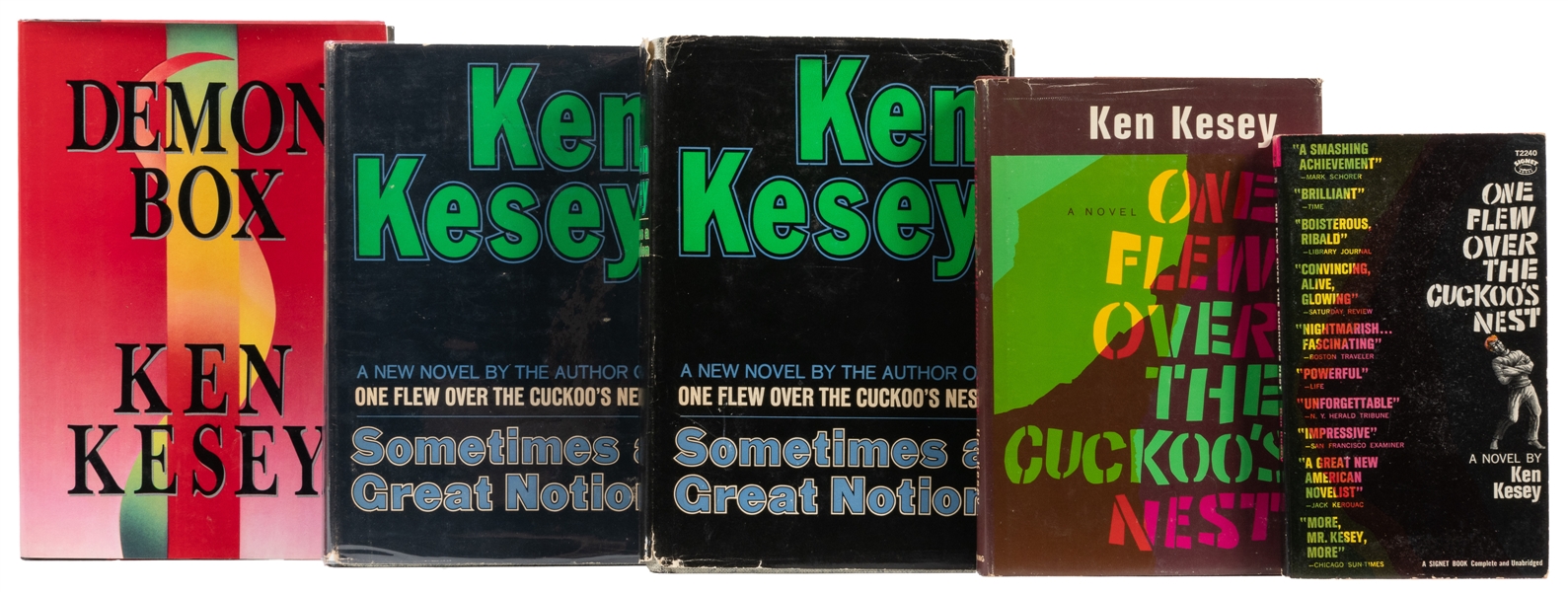  Kesey, Ken. Group of Five First, Early, or Signed Editions,...