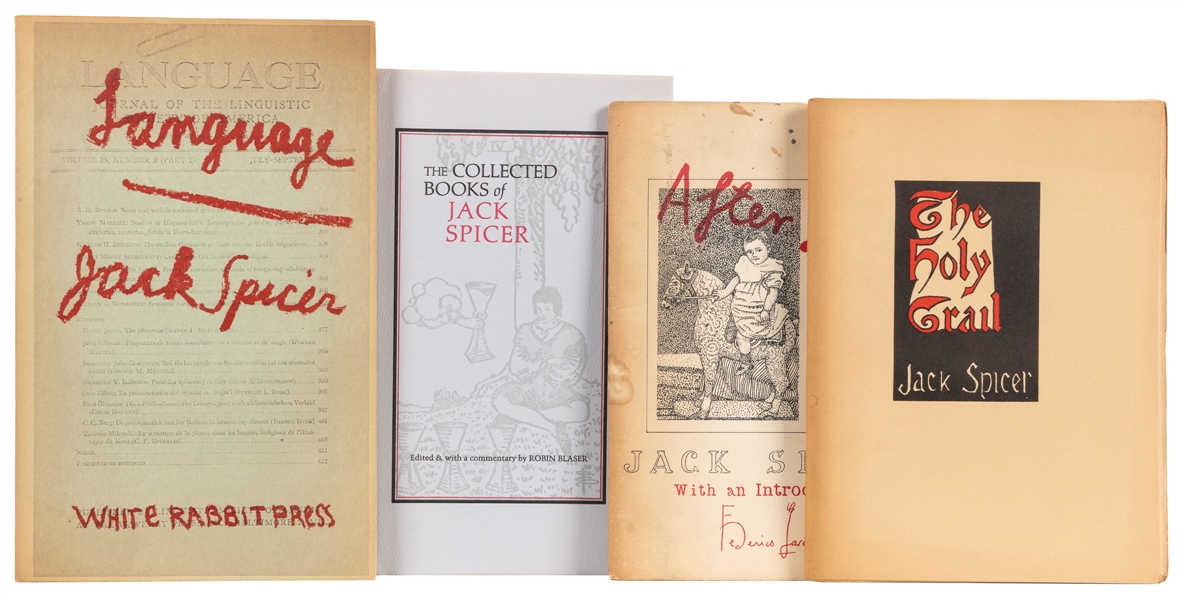  Spicer, Jack. Group of Four First Editions, including: Afte...