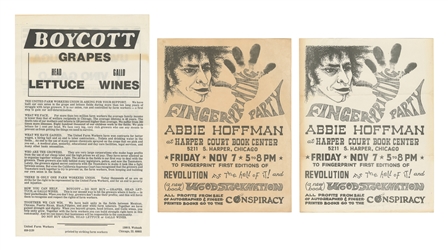  Group of 3 Printed Handbills, including: two copies of a ha...