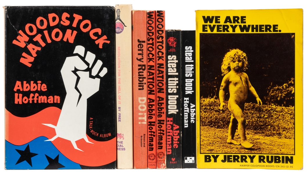  Group of 8 First Edition Books by Abbie Hoffman and Jerry R...