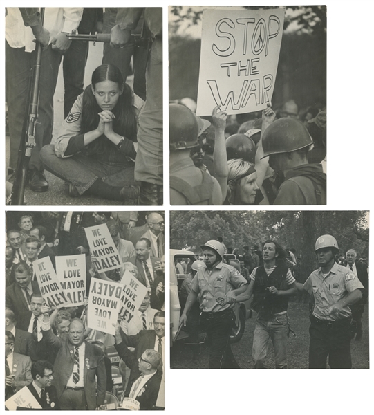  A Group of 21 Original Photos of the 1968 Democratic Conven...