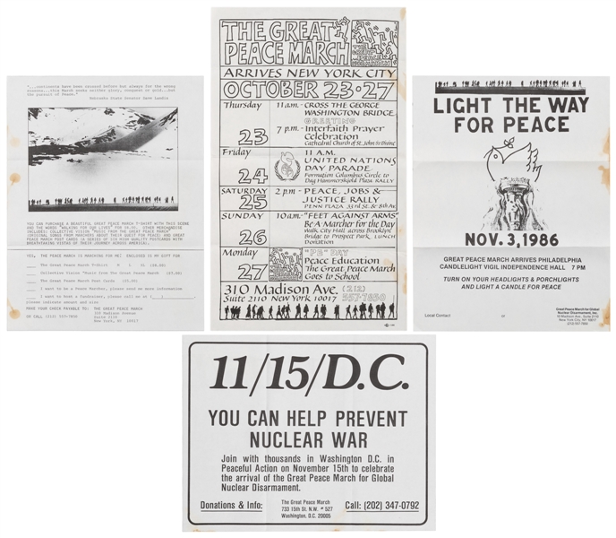  Haring, Keith (contributor). Group of 4 Printed Handbills f...