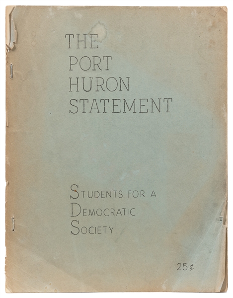  Students for A Democratic Society (SDS). The Port Huron Sta...