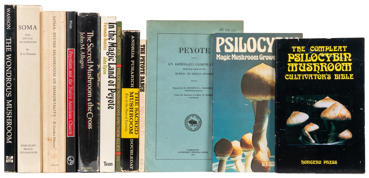  Group of 12 First or Early Edition Titles on Peyote and Psy...